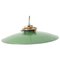 Early 20th Century Green Lacquered Metal Ceiling Lamp 8