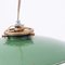 Early 20th Century Green Lacquered Metal Ceiling Lamp 3