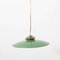 Early 20th Century Green Lacquered Metal Ceiling Lamp 2