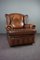 Brown Cattle Chesterfield Armchair, Image 2