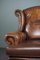 Brown Cattle Chesterfield Armchair, Image 6