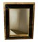 Golden Metal and Black Lacquer Mirror, 1960s, Image 1