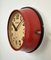 Reloj de pared Seiko vintage rojo, años 70, Imagen 4