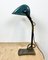 Lampada da banco vintage verde smaltata di Horax, anni '30, Immagine 2