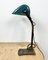 Lampe de Banque Vintage en Émail Vert de Horax, 1930s 2