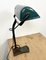 Vintage Green Enamel Bank Lamp from Horax, 1930s 9