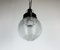 Lámpara colgante industrial de baquelita con vidrio acanalado, años 70, Imagen 5