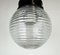 Industrial Bakelite Pendant Light with Ribbed Glass, 1970s, Image 4