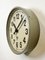 Grey Industrial Factory Wall Clock from Pragotron, 1950s 3