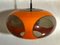 Vintage Orange Plastic Ufo Ceiling Lamp from Massiv Belgium Lighting, 1970s 10