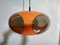 Vintage Orange Plastic Ufo Ceiling Lamp from Massiv Belgium Lighting, 1970s 2