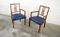 Blue Art Deco Chairs, Set of 2, Image 1