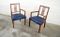 Chaises Art Déco Bleues, Set de 2 1