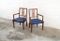 Chaises Art Déco Bleues, Set de 2 7