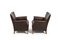 Danish Club Chairs in Patinated Leather, 1940s, Set of 2 3