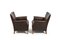 Danish Club Chairs in Patinated Leather, 1940s, Set of 2, Image 3