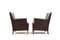 Danish Club Chairs in Patinated Leather, 1940s, Set of 2 2