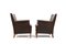 Danish Club Chairs in Patinated Leather, 1940s, Set of 2, Image 2