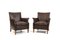 Danish Club Chairs in Patinated Leather, 1940s, Set of 2, Image 1