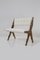 Mid-Century Italian Wood and Bouclé Benches, 1950s, Set of 2, Image 1