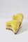 Barocker Armlehnstuhl aus vergoldetem Holz & gelbem Samt 1