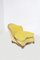 Barocker Armlehnstuhl aus vergoldetem Holz & gelbem Samt 13