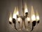 Mid-Century Glass & Brass Chandelier from Hillebrand Lighting, 1950s 13