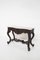 Antique Italian Walnut Wood and Marble Console 1