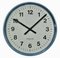 Industrial Italien Grey Wall Clock from Fratelli Solari Udine, 1970s, Image 1