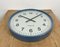 Industrial Italien Grey Wall Clock from Fratelli Solari Udine, 1970s, Image 8