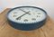 Industrial Italien Grey Wall Clock from Fratelli Solari Udine, 1970s, Image 9