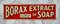 Vintage Borax Extract of Soap Advertising Sign, 1910 1