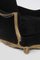 Butaca barroca de madera dorada y terciopelo negro, década de 1800, Imagen 2