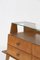 Italienisches Vintage Holz Messing & Glas Sideboard, 1950er 8