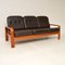 Danish 3-Seater Sofa in Teak and Leather, 1970s 2
