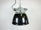 Industrielle Explosionsgeschützte Lampe mit schwarz emailliertem Schirm von Elektrosvit, 1970er 2