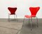 Modell 3107 Stühle von Arne Jacobsen für Fritz Hansen, Dänemark, 1997, 2er Set 7