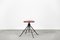 Industrial Factory Metal and Wood Swivel Stool, 1950s, Image 3