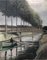 Gabriel Edouard Haberjahn, Barque sur la rivière et petit pont, 20e siècle, huile sur toile 1