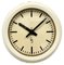 Reloj de pared de fábrica industrial beige de Siemens, años 50, Imagen 1