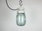 Industrial White Porcelain Pendant Light with Ribbed Glass, 1970s, Image 3