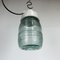 Industrial White Porcelain Pendant Light with Ribbed Glass, 1970s, Image 6