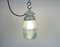 Industrial White Porcelain Pendant Light with Ribbed Glass, 1970s, Image 12