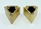 Posaceneri triangolari moderni in ottone, set di 2, Immagine 9