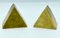 Ceniceros triangulares modernos de latón. Juego de 2, Imagen 6
