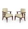 French Art Deco Leather and Macassar Ebony Chairs, 1920s, Set of 2 3