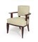 Französische Art Deco Leder & Makassar Ebenholz Stühle, 1920er, 2er Set 4