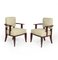 French Art Deco Leather and Macassar Ebony Chairs, 1920s, Set of 2, Image 1