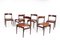 Italian Rosewood Dining Chairs by Frattini, 1960s, Set of 6 2