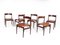 Italian Rosewood Dining Chairs by Frattini, 1960s, Set of 6, Image 2